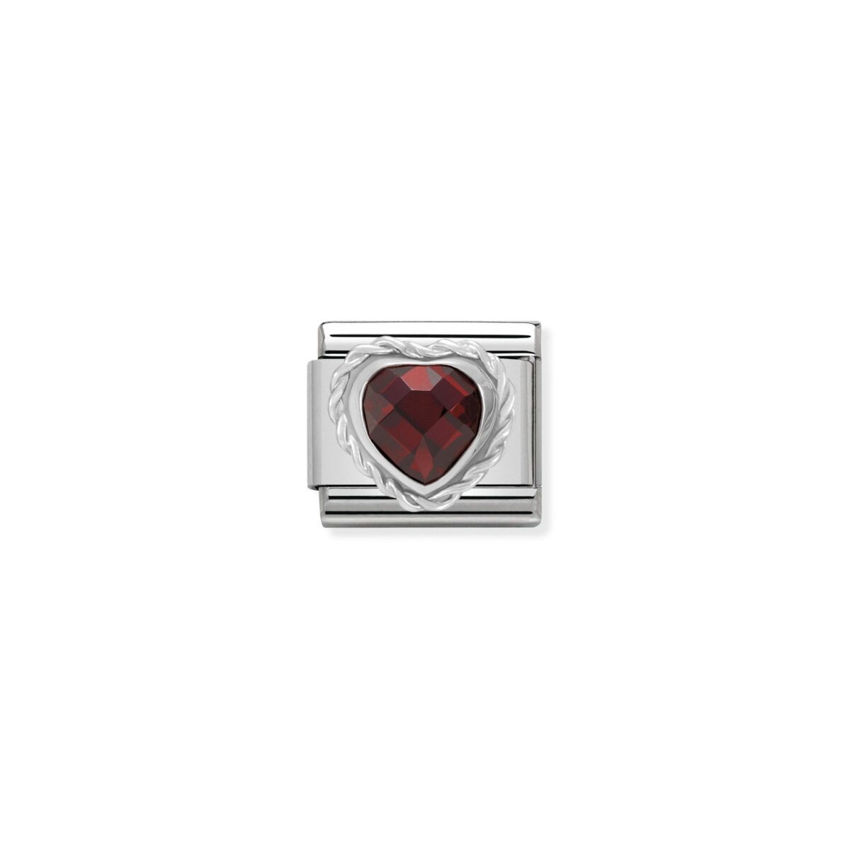 Jewellers - Nomination Composable Classic Link Heart-shaped Red CZ