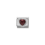 Nomination Composable Classic Link Heart-shaped Red CZ