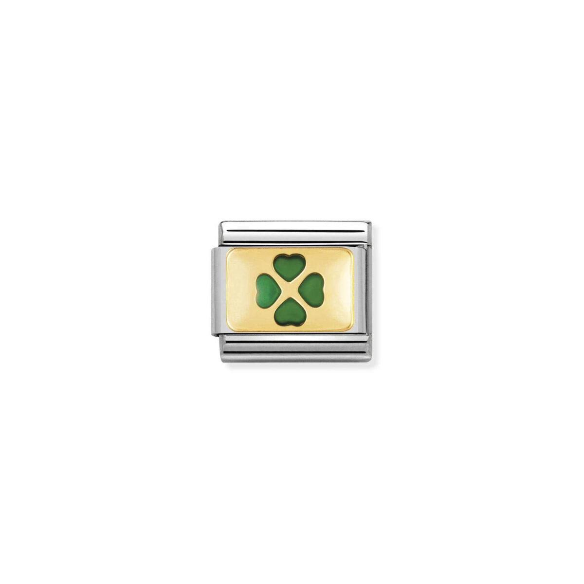 Jewellers - Nomination Composable Classic Link Green four-leaf-clover