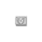 Nomination Composable Classic Unisex Link White CZ Heart