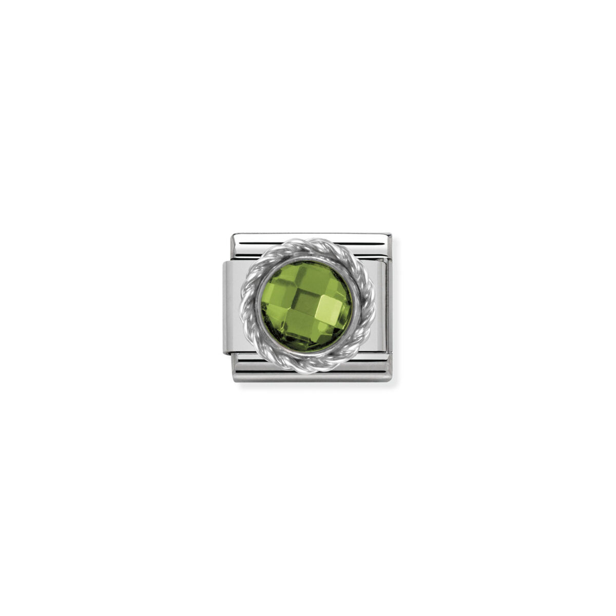 Jewellers - Nomination Composable Classic Link Round Green Cubic Zirconia