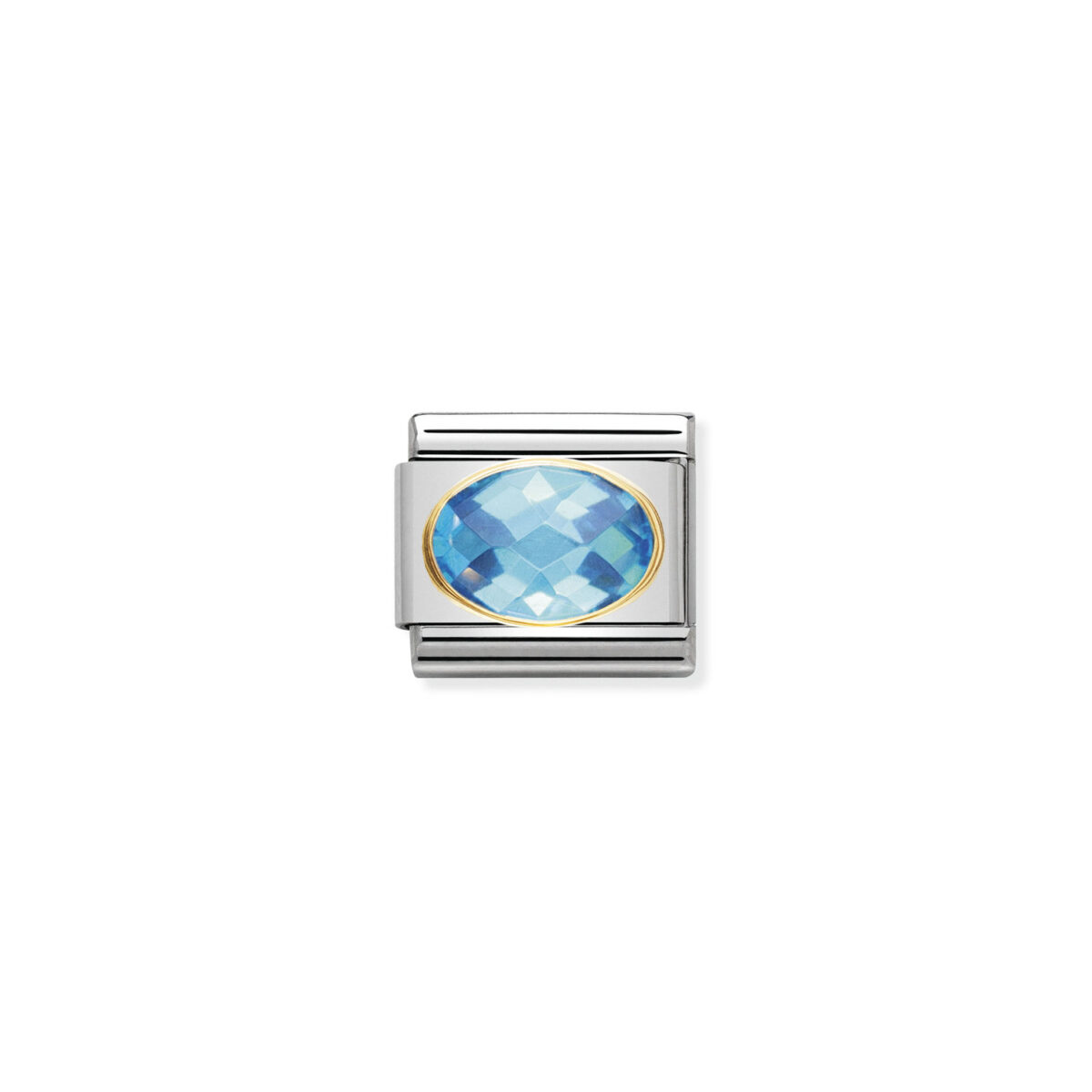 Jewellers - Nomination Composable Classic Link Oval Faceted Light Blue CZ