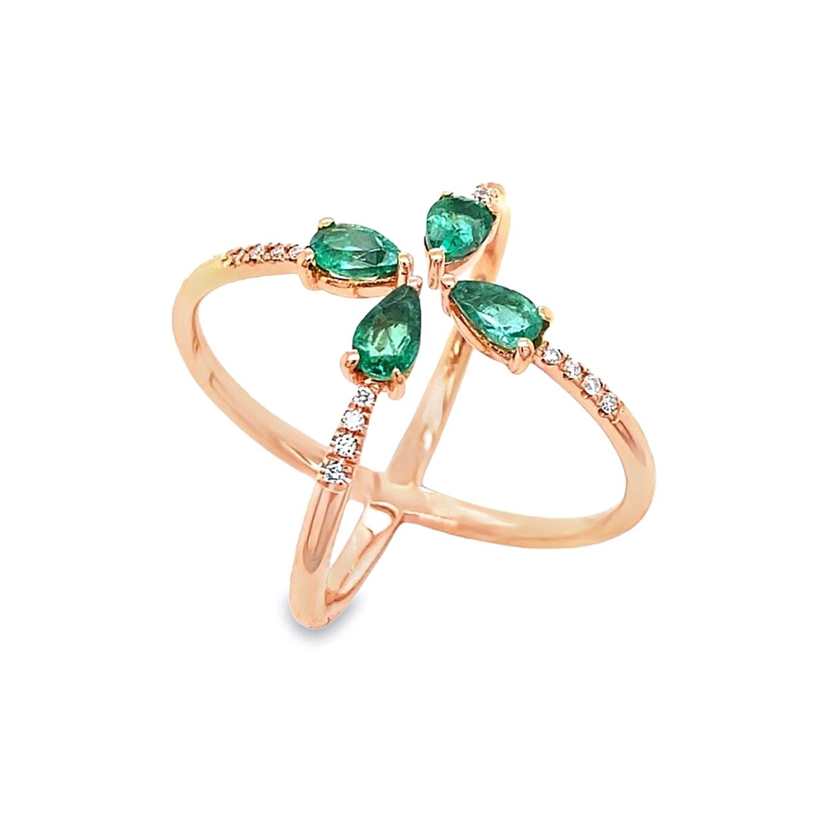 Jewellers - Δακτυλίδι με Σμαράγδια και Διαμάντια
