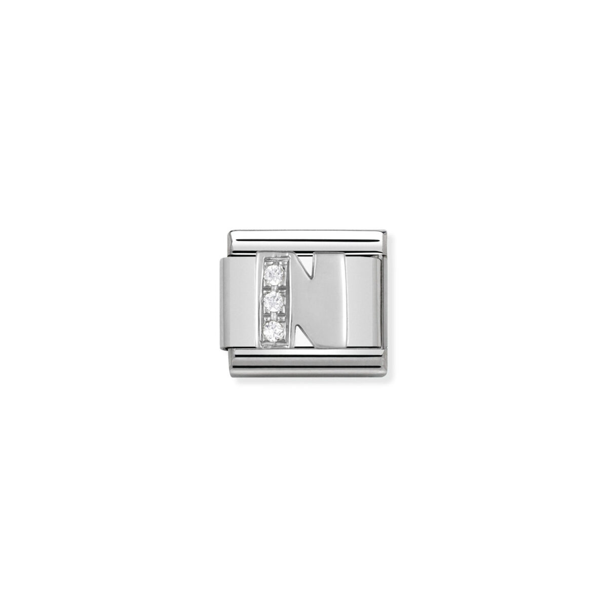 Jewellers - Nomination Composable Classic Unisex Link Letter N with CZ