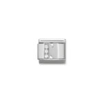 Nomination Composable Classic Unisex Link Letter N with CZ