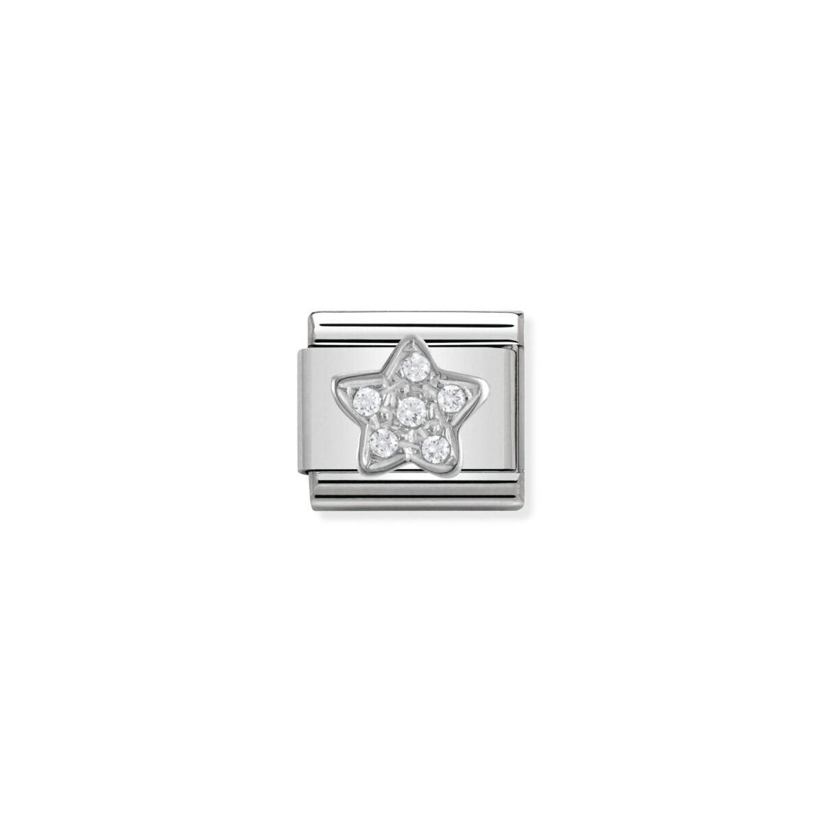 Jewellers - Nomination Composable Classic Link White Cubic Zirconia Star