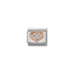 Nomination Composable Classic Link Heart with CZ