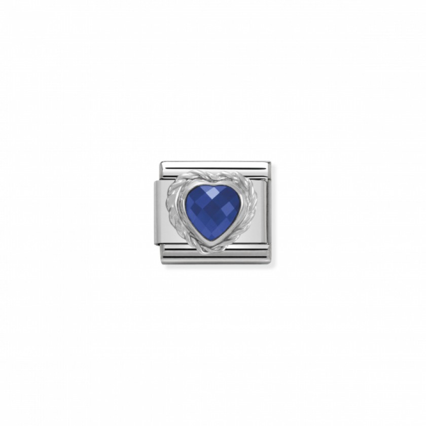 Jewellers - Nomination Composable Classic Link Heart-shaped Blue CZ