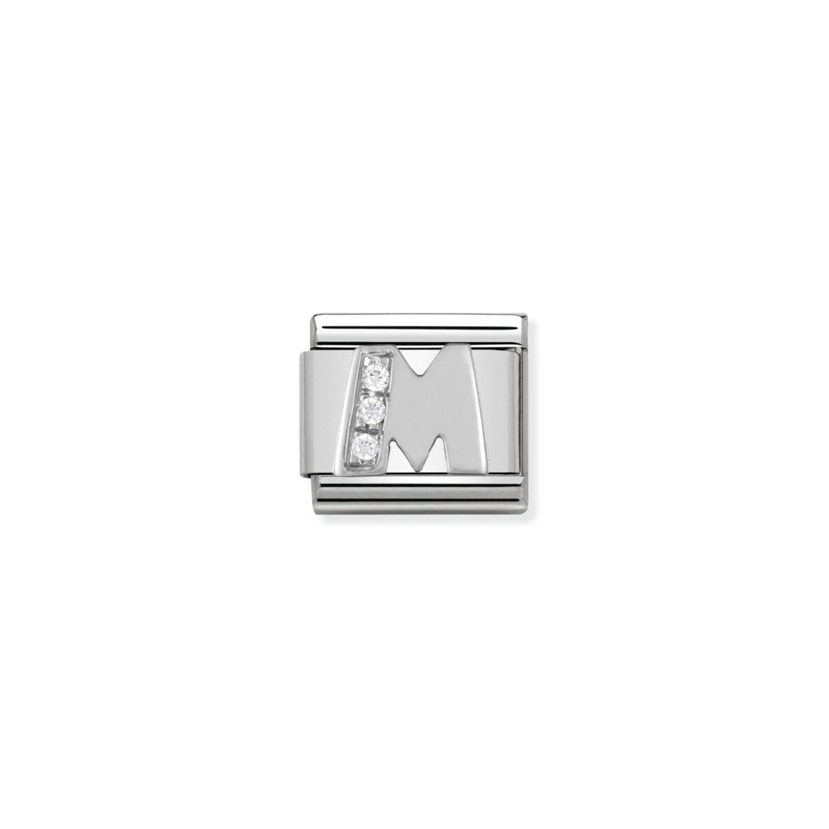 Jewellers - Nomination Composable Classic Link Letter M with CZ