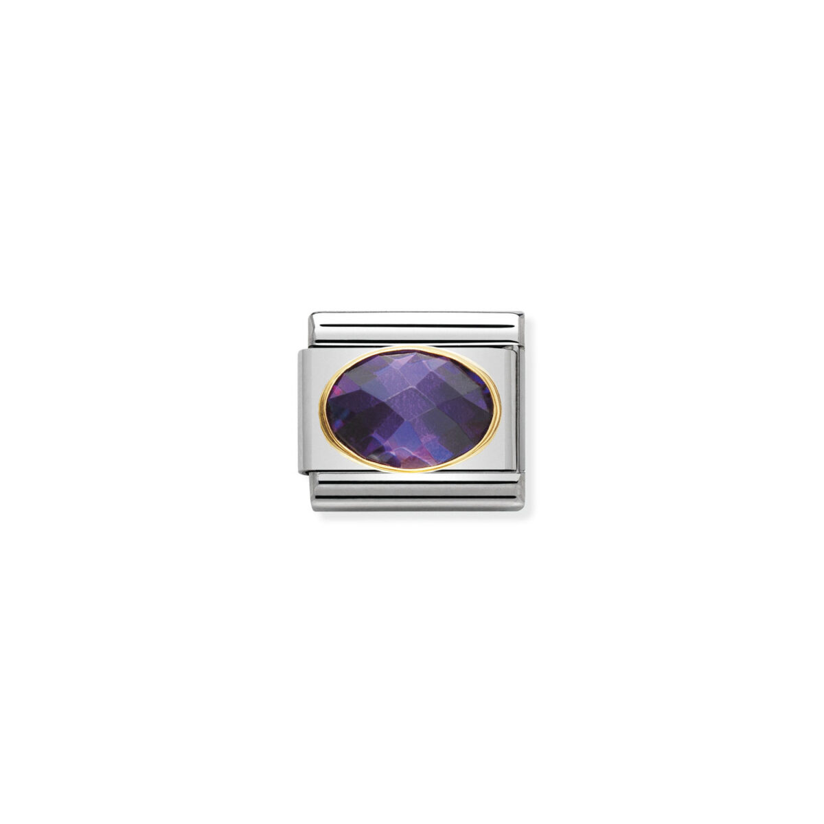 Jewellers - Nomination Composable Classic Link Oval Faceted Purple CZ