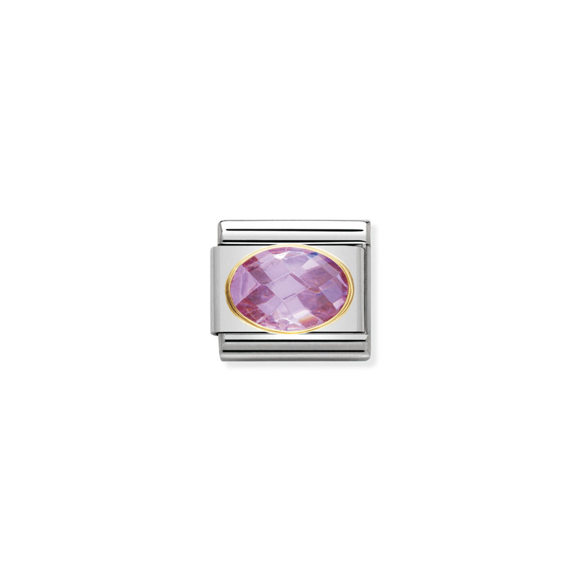 Jewellers - Nomination Composable Classic Link Oval Faceted Pink CZ