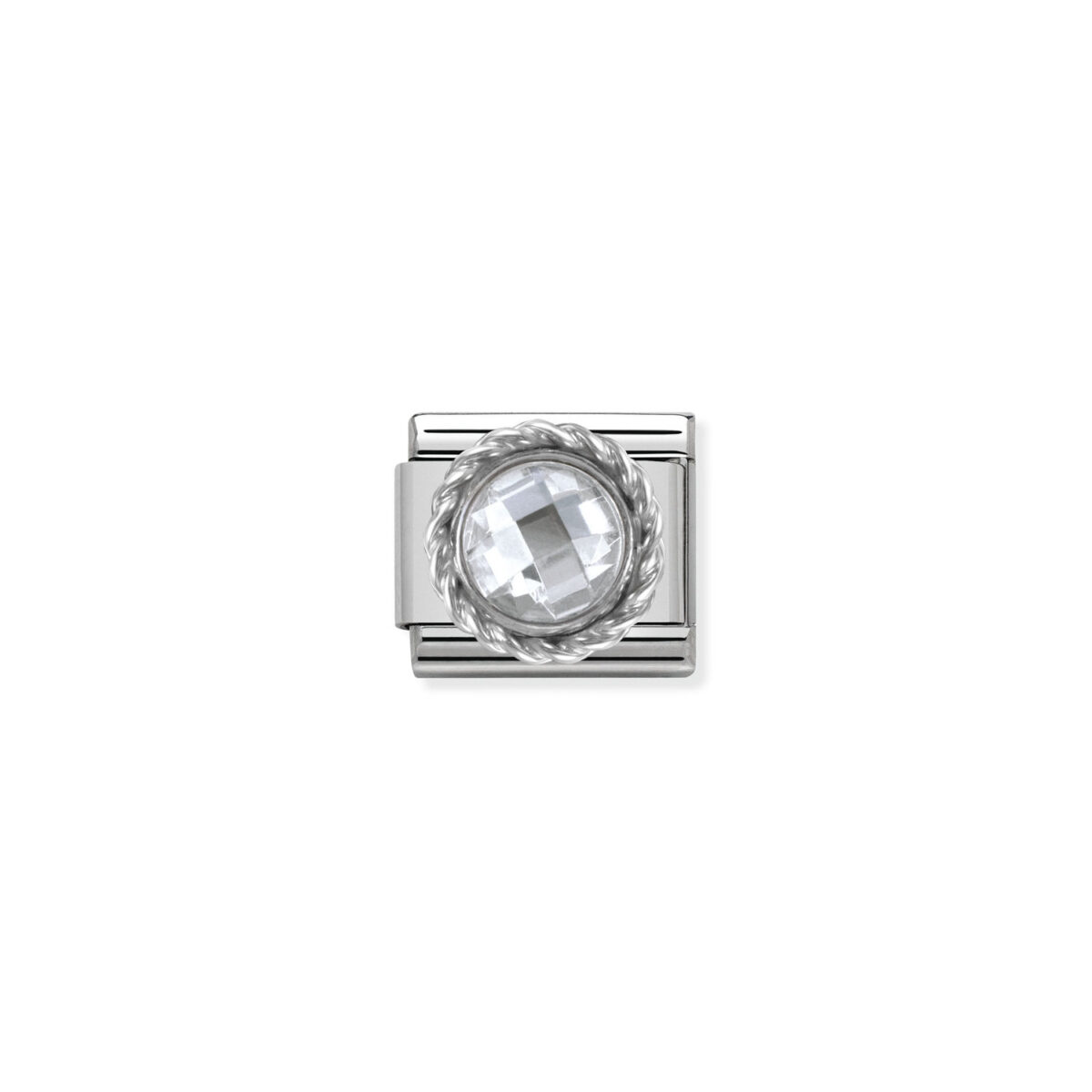 Jewellers - Nomination Composable Classic Link Round White Cubic Zirconia