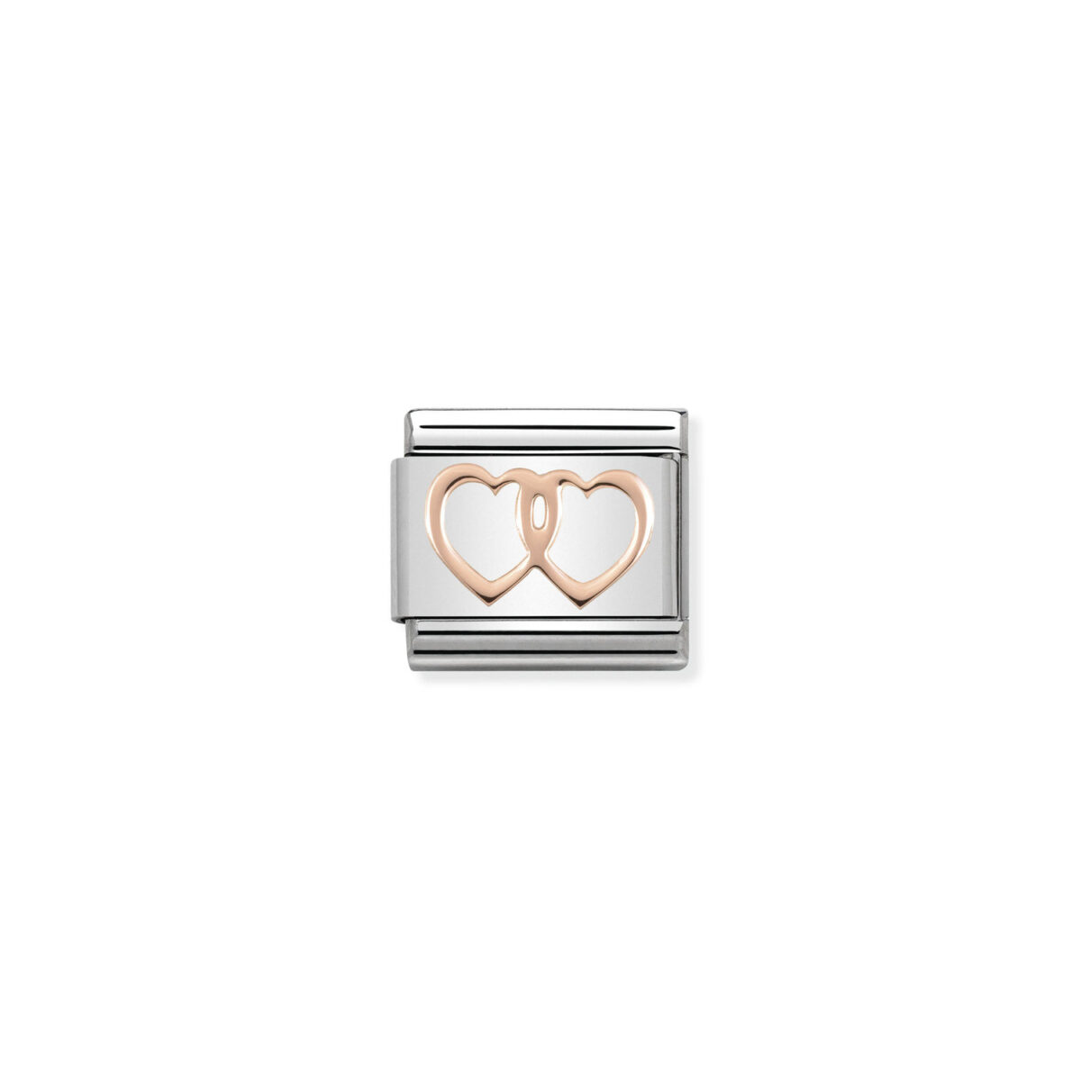 Jewellers - Nomination Composable Classic Link Rose Gold Double Heart