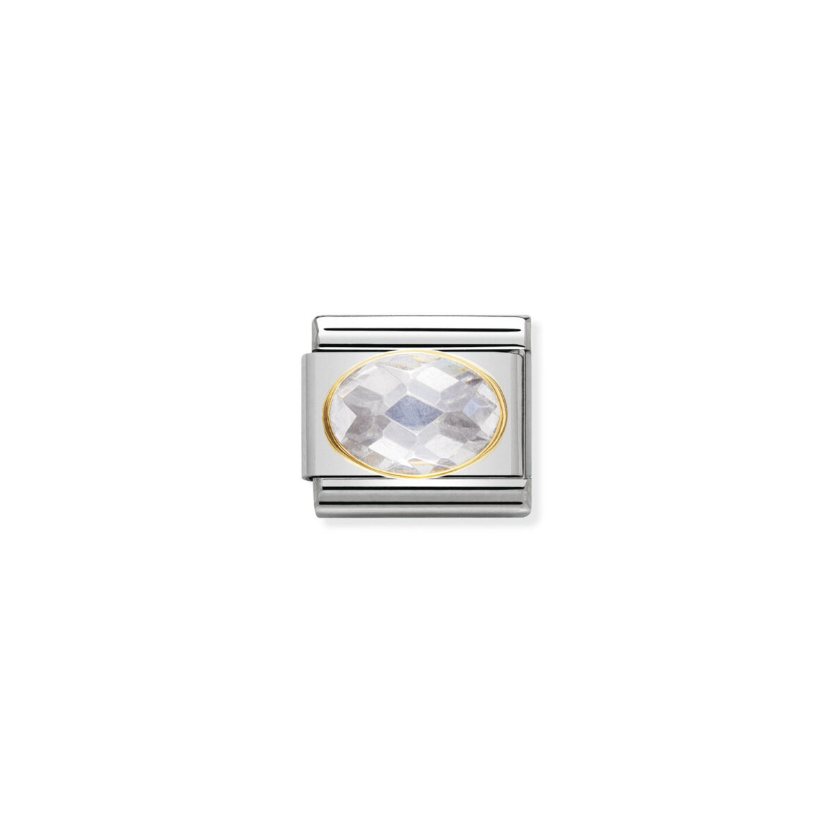 Jewellers - Nomination Composable Classic Link Oval Faceted White CZ