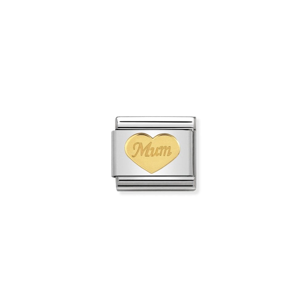 Jewellers - Nomination Composable Classic Link With Gold Mum Heart