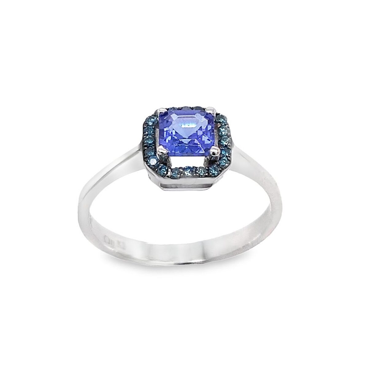Jewellers - Δακτυλίδι με Τανζανίτη και Blue ocean Διαμάντια