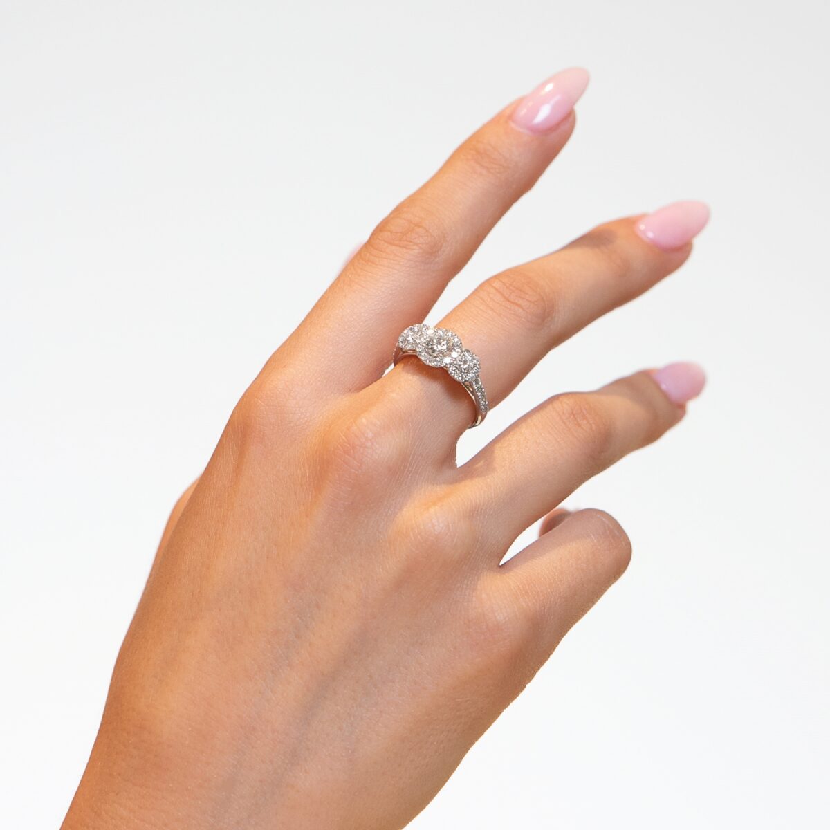 Jewellers - Μονόπετρο δακτυλίδι Trinity με μπριγιάν