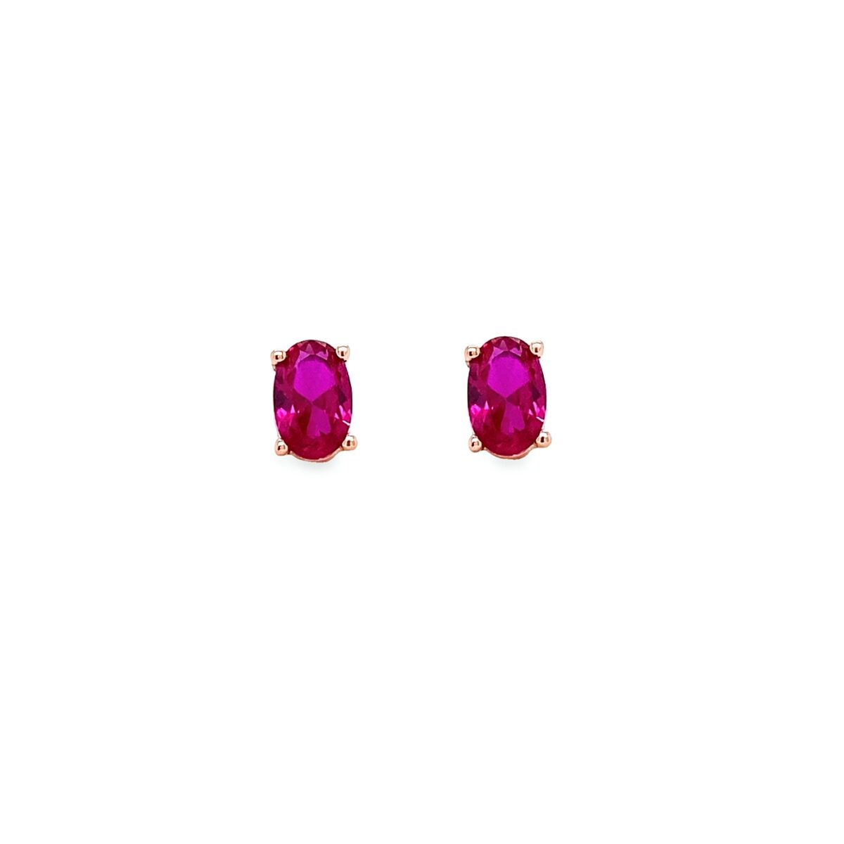Jewellers - Σκουλαρίκι μονόπετρο με κόκκινο ζιργκόν