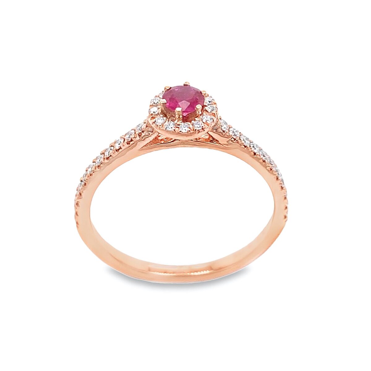 Jewellers - Δακτυλίδι Ροζέτα με Ρουμπίνι και Διαμάντια