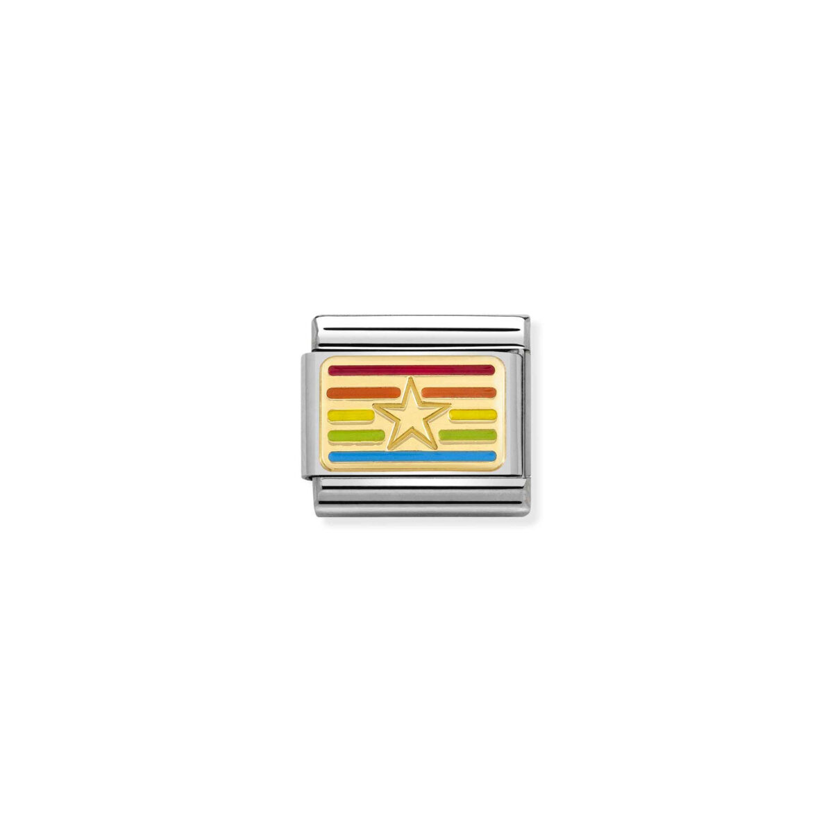 Jewellers - Nomination Composable Classic Link Rainbow Star flag