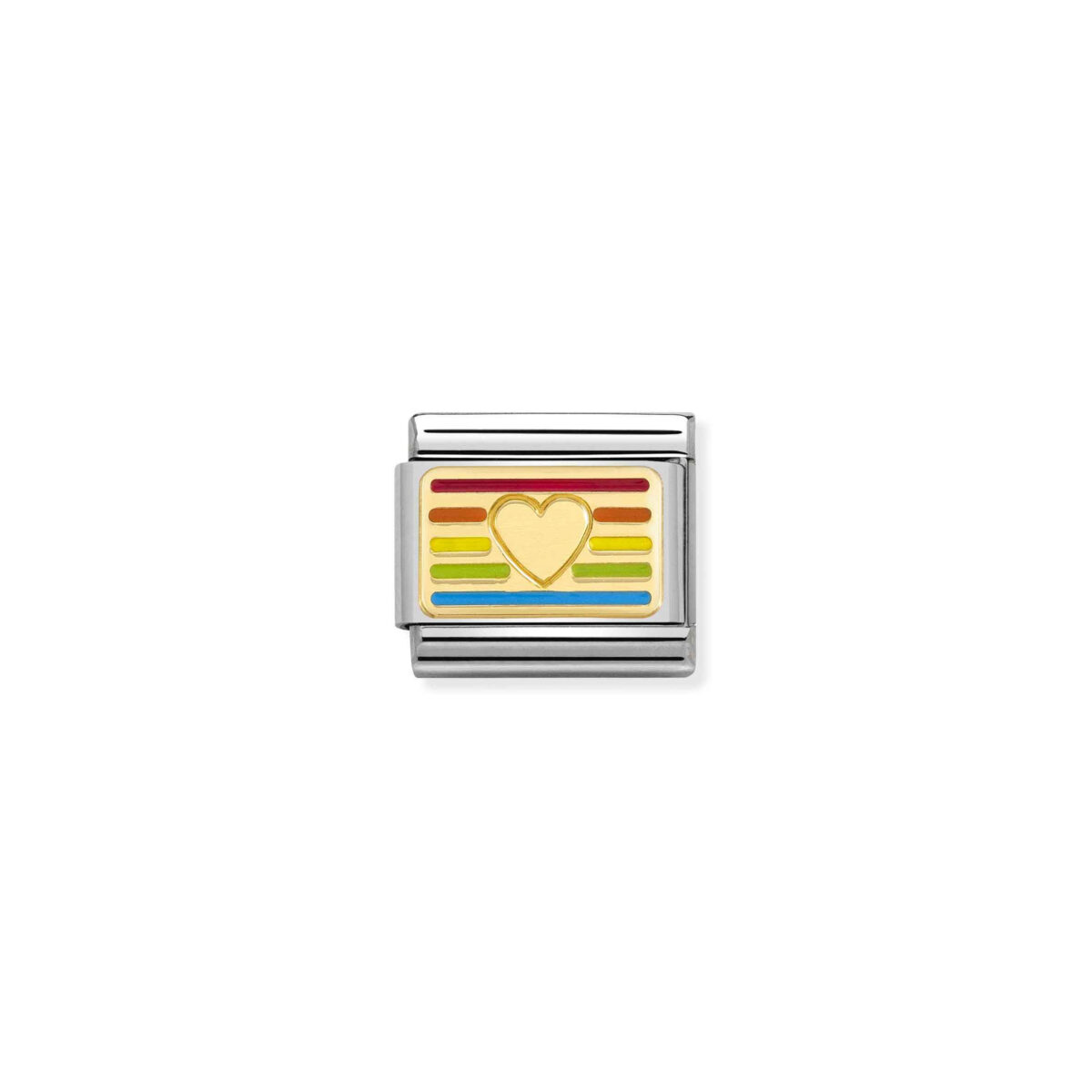 Jewellers - Nomination Composable Classic Link Rainbow Heart flag