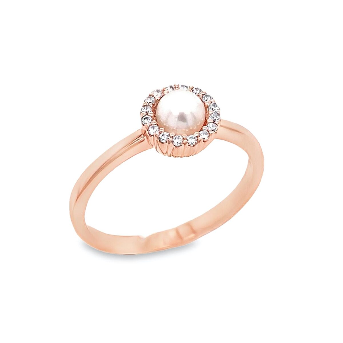 Jewellers - Δακτυλίδι Ροζέτα με Μαργαριτάρι και ζιργκόν