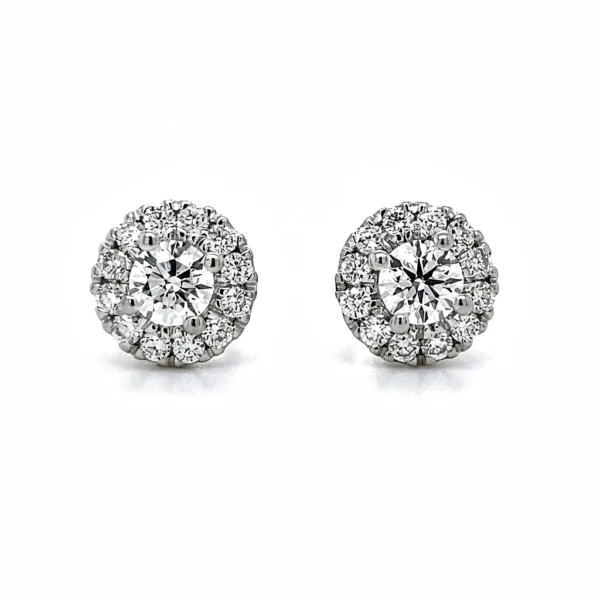 Σκουλαρίκι Ροζέτα με μπριγιάν