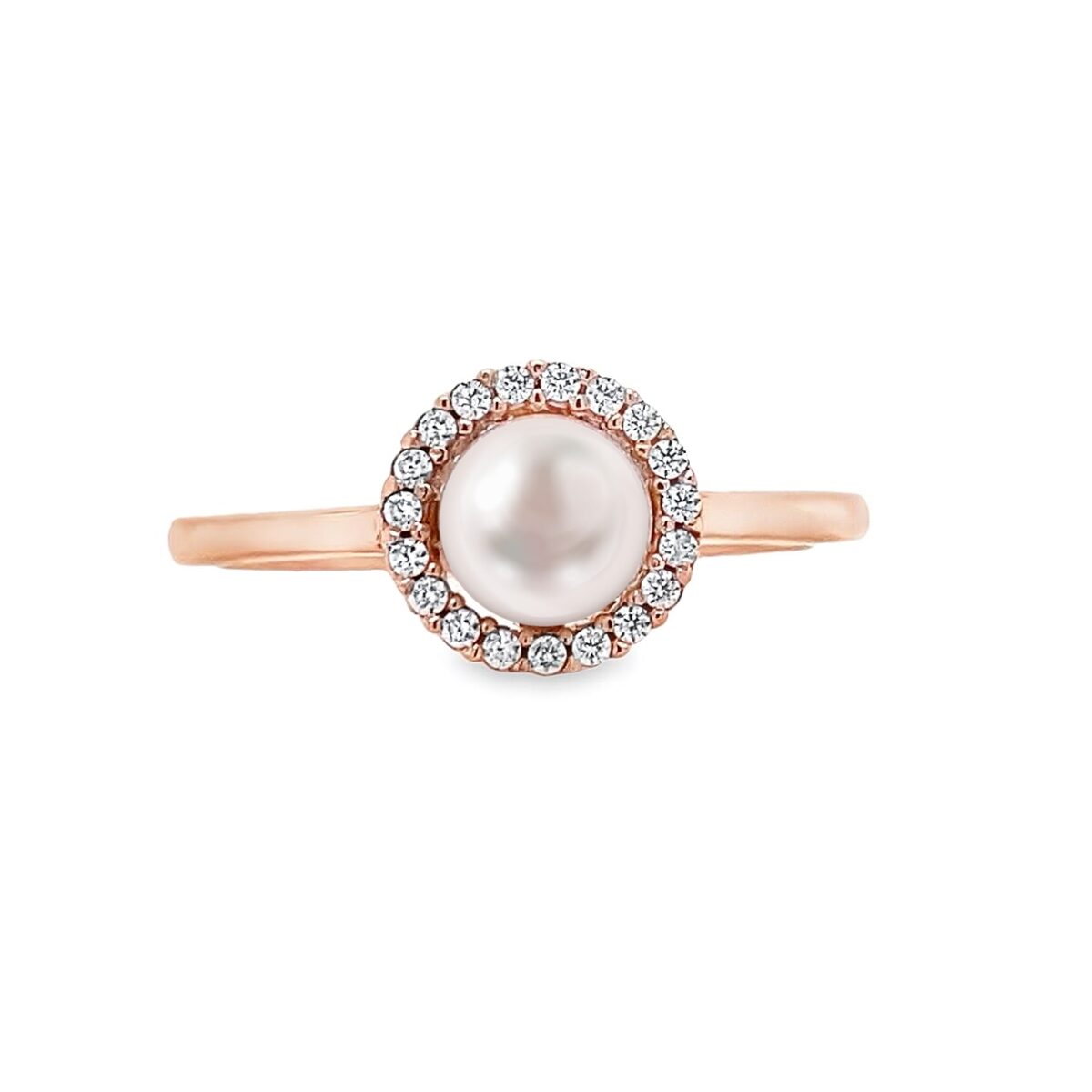 Jewellers - Δακτυλίδι Ροζέτα με Μαργαριτάρι και ζιργκόν