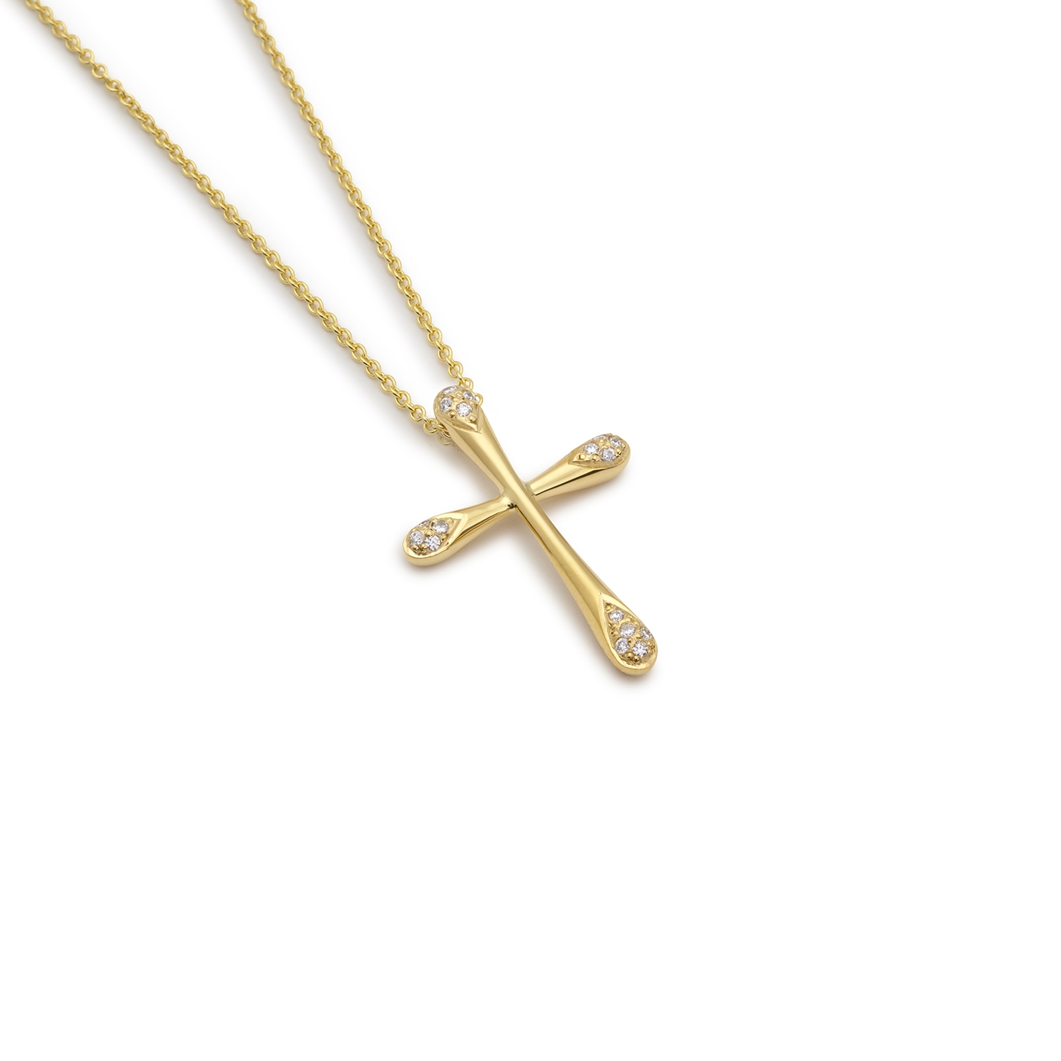 Jewellers - Σταυρός γυναικείος με μπριγιάν σε αλυσίδα