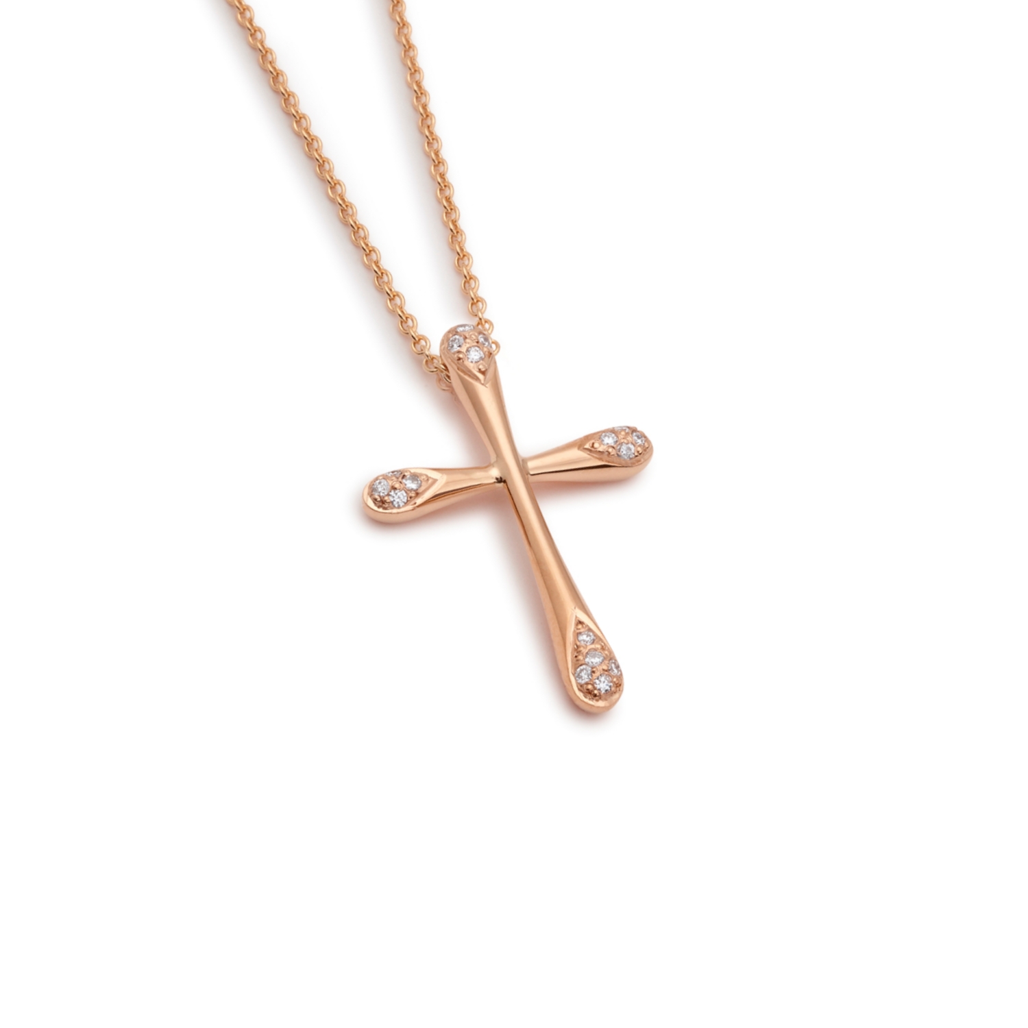 Jewellers - Σταυρός γυναικείος με μπριγιάν σε αλυσίδα