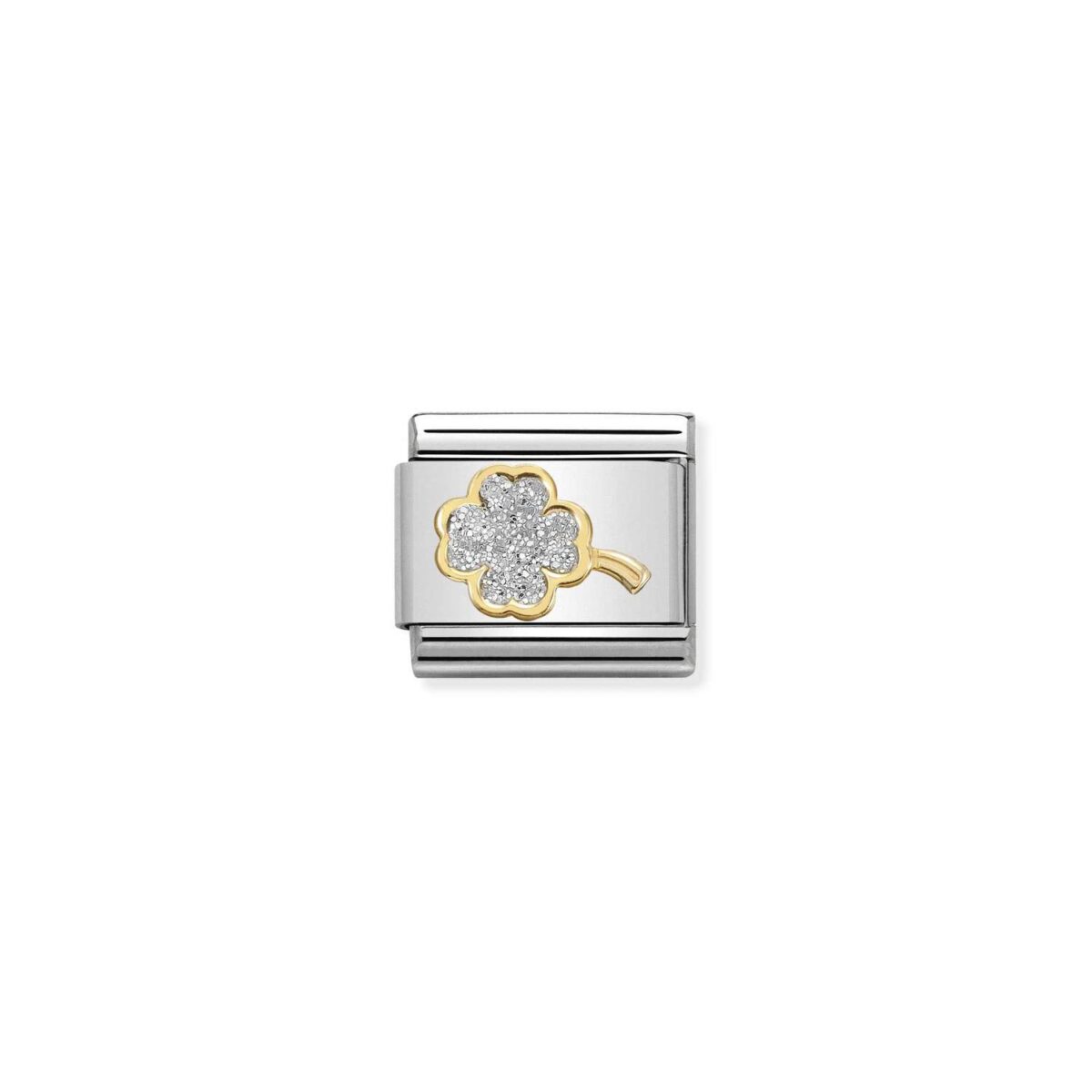 Jewellers - Nomination Composable Classic Link Silver four-leaf clover