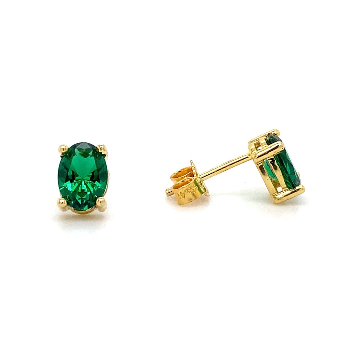 Jewellers - Σκουλαρίκι γυναικείο με πράσινα ζιργκόν