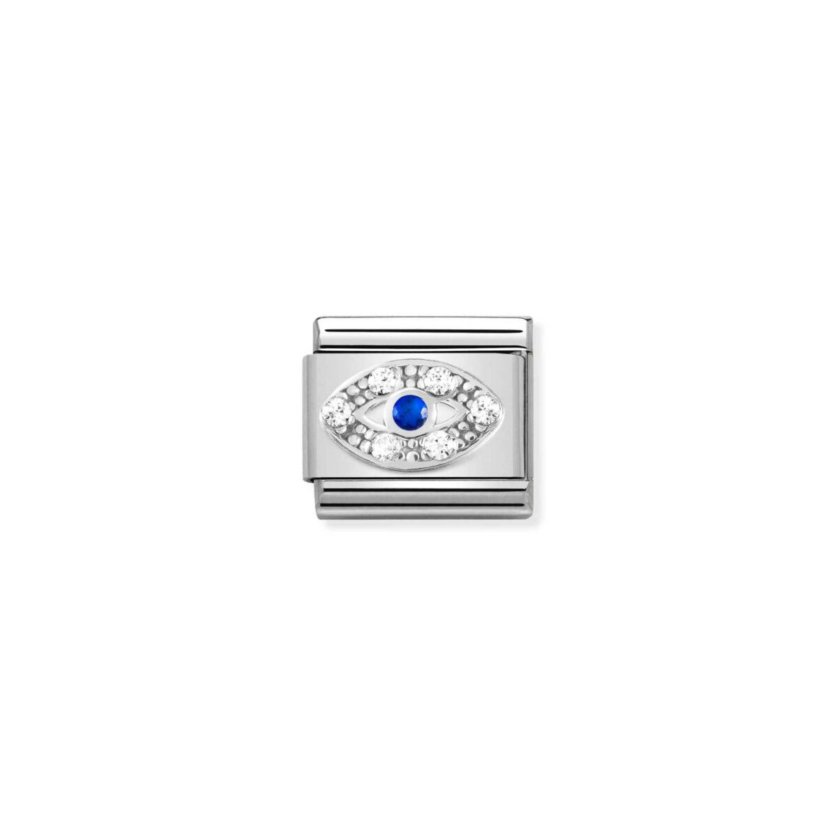 Jewellers - Nomination Composable Classic Link Eye with White and Blue CZ