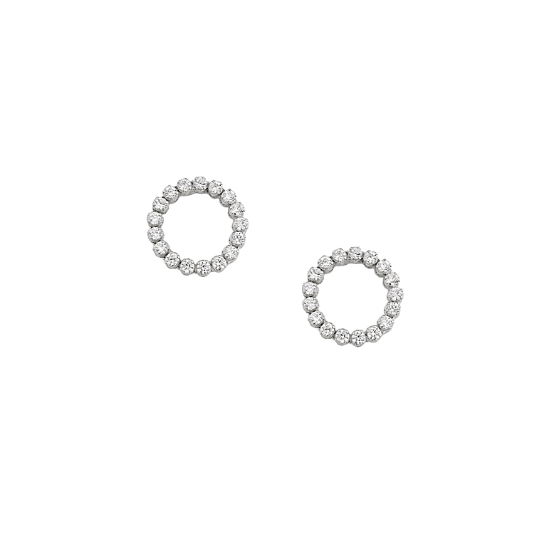 Jewellers - Σκουλαρίκια κύκλοι με ζιργκόν