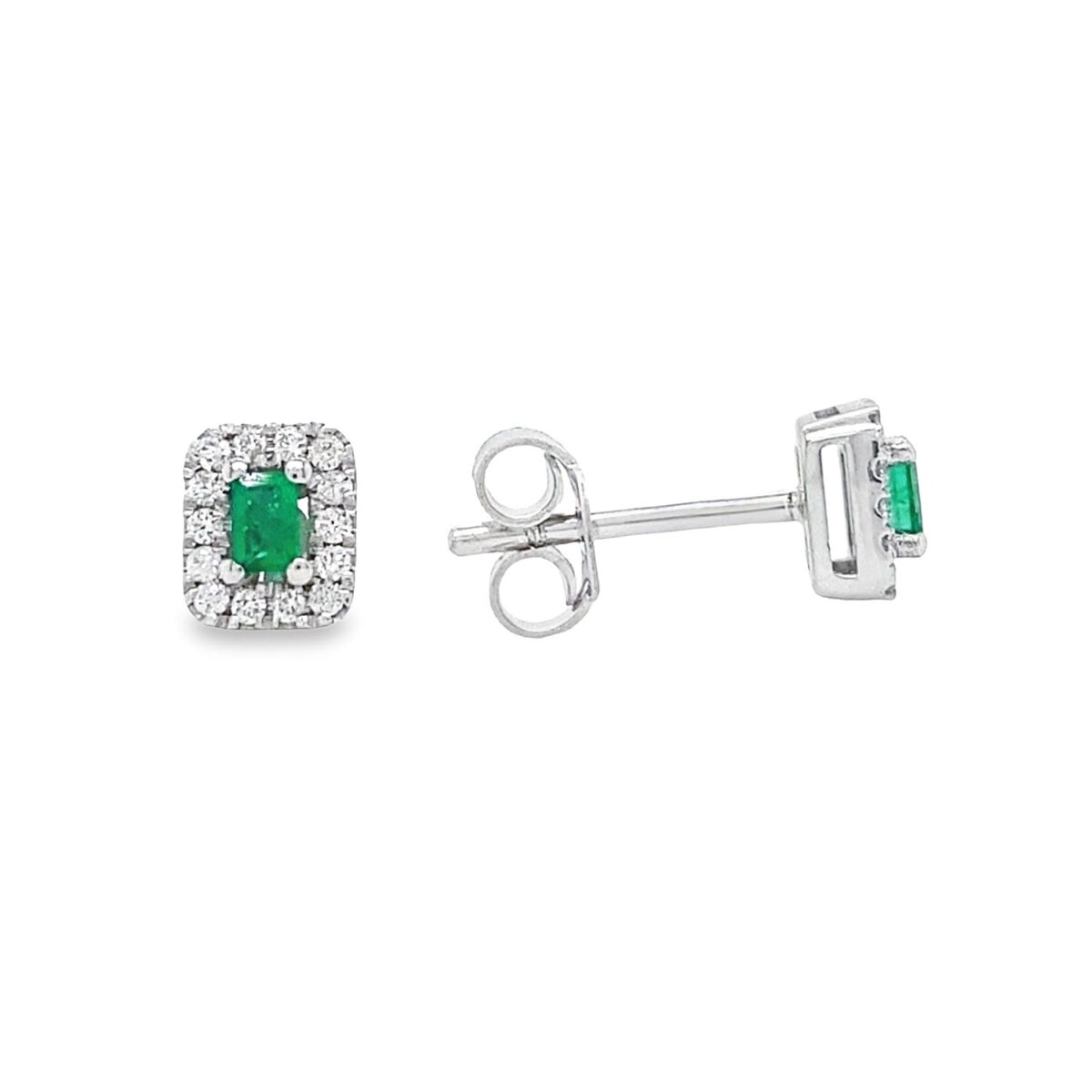 Jewellers - Σκουλαρίκια με Σμαράγδι και διαμάντια