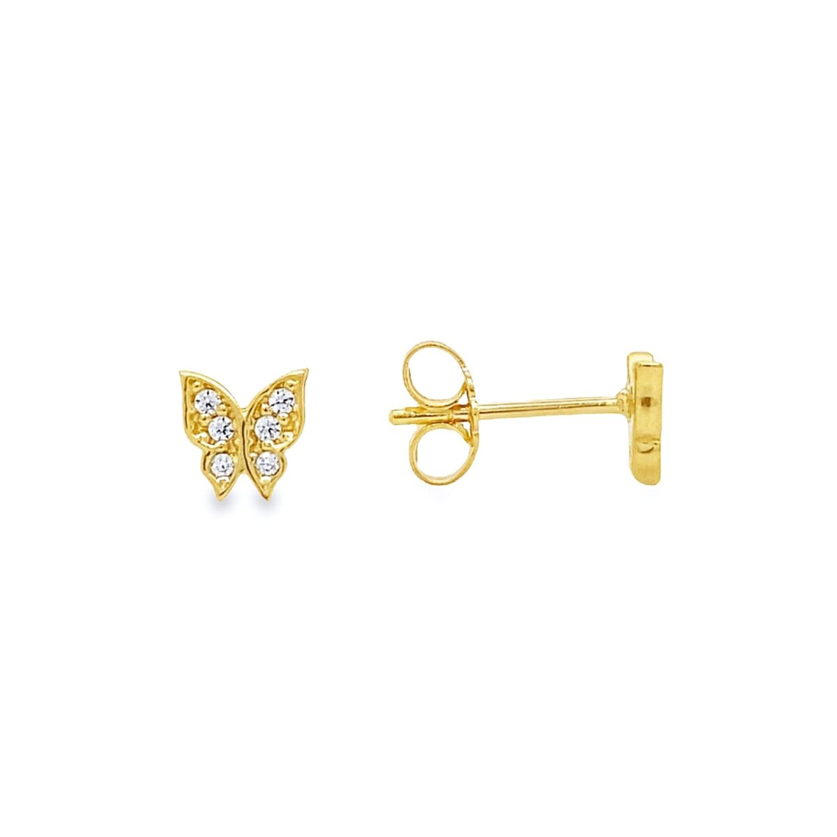 Jewellers - Σκουλαρίκια πεταλούδα με ζιργκόν