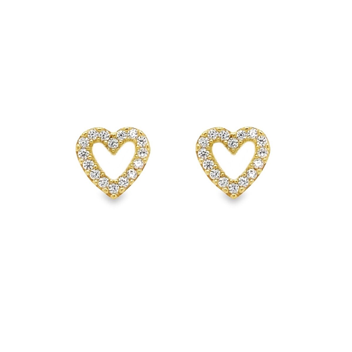 Jewellers - Σκουλαρίκια καρδιά με ζιργκόν