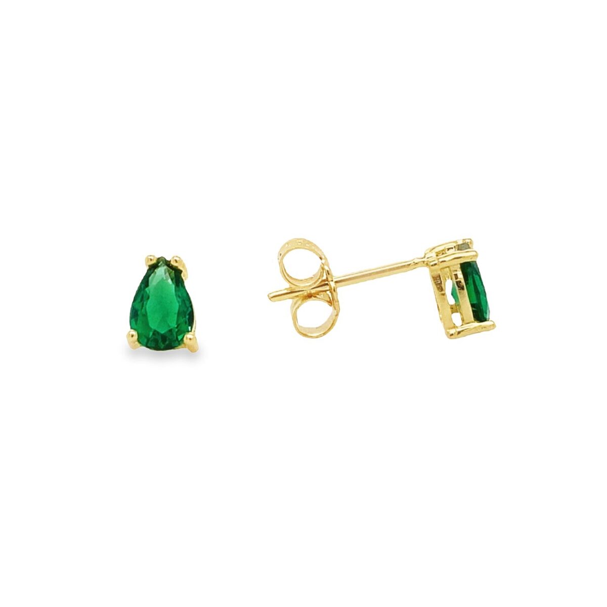 Jewellers - Σκουλαρίκια δάκρυ με πράσινα ζιργκόν