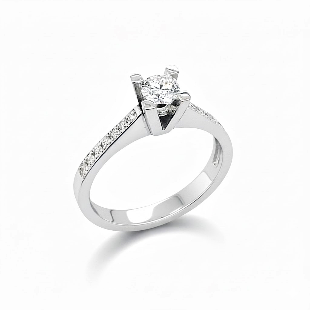 30349_1 Jewellers - Μονόπετρο δακτυλίδι με μπριγιάν