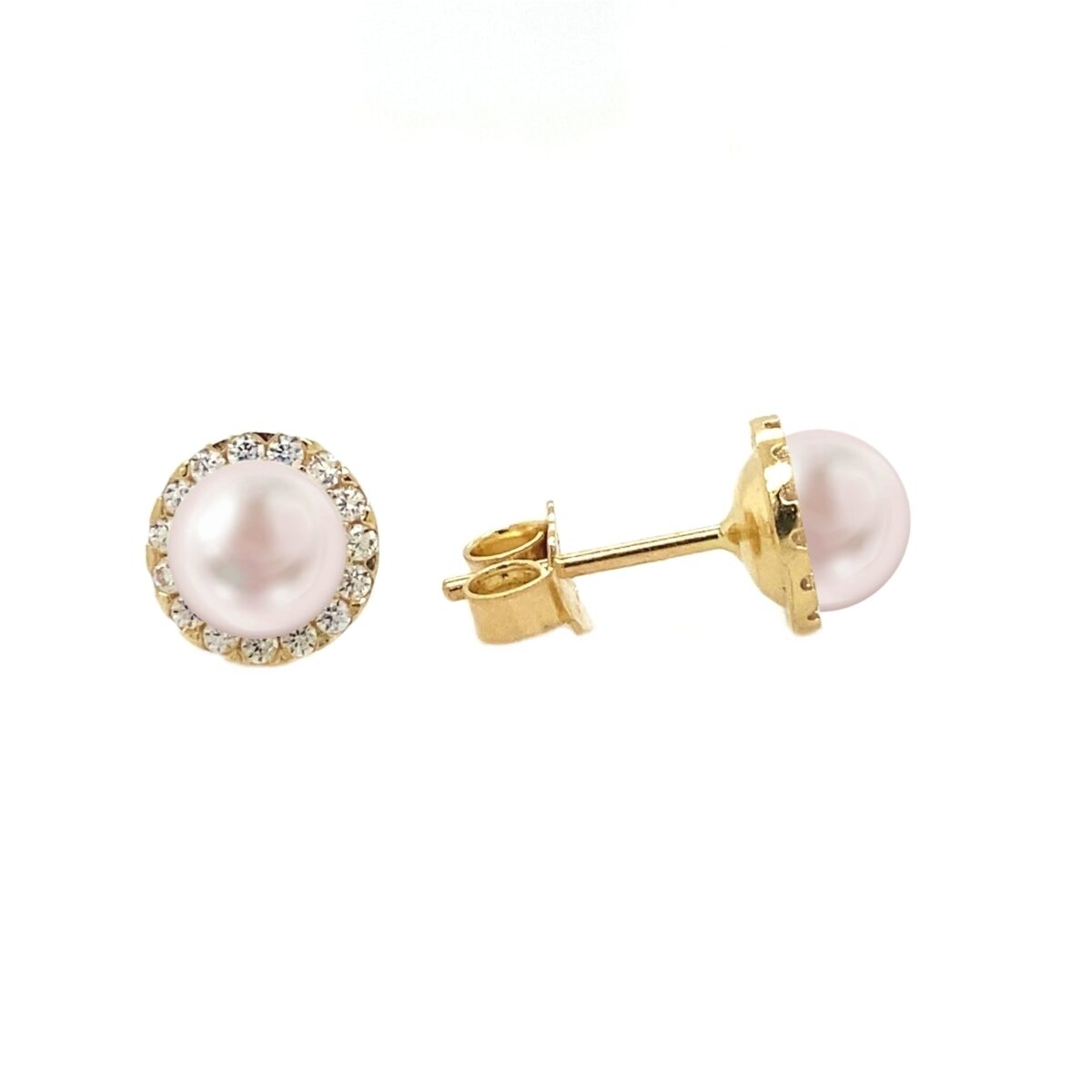 Jewellers - Σκουλαρίκια Ροζέτα με Μαργαριτάρι