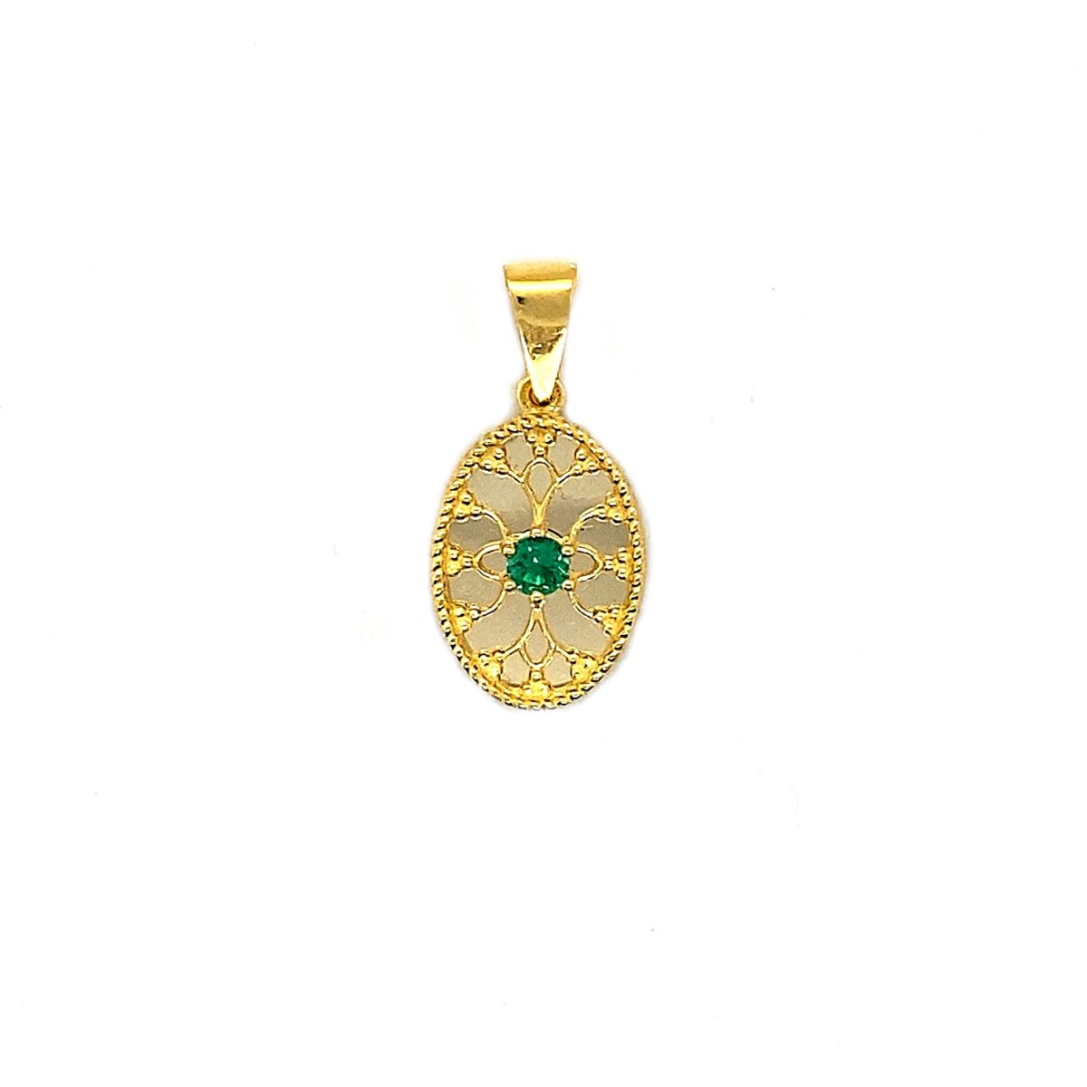 Jewellers - Μενταγιόν με πράσινο ζιργκόν