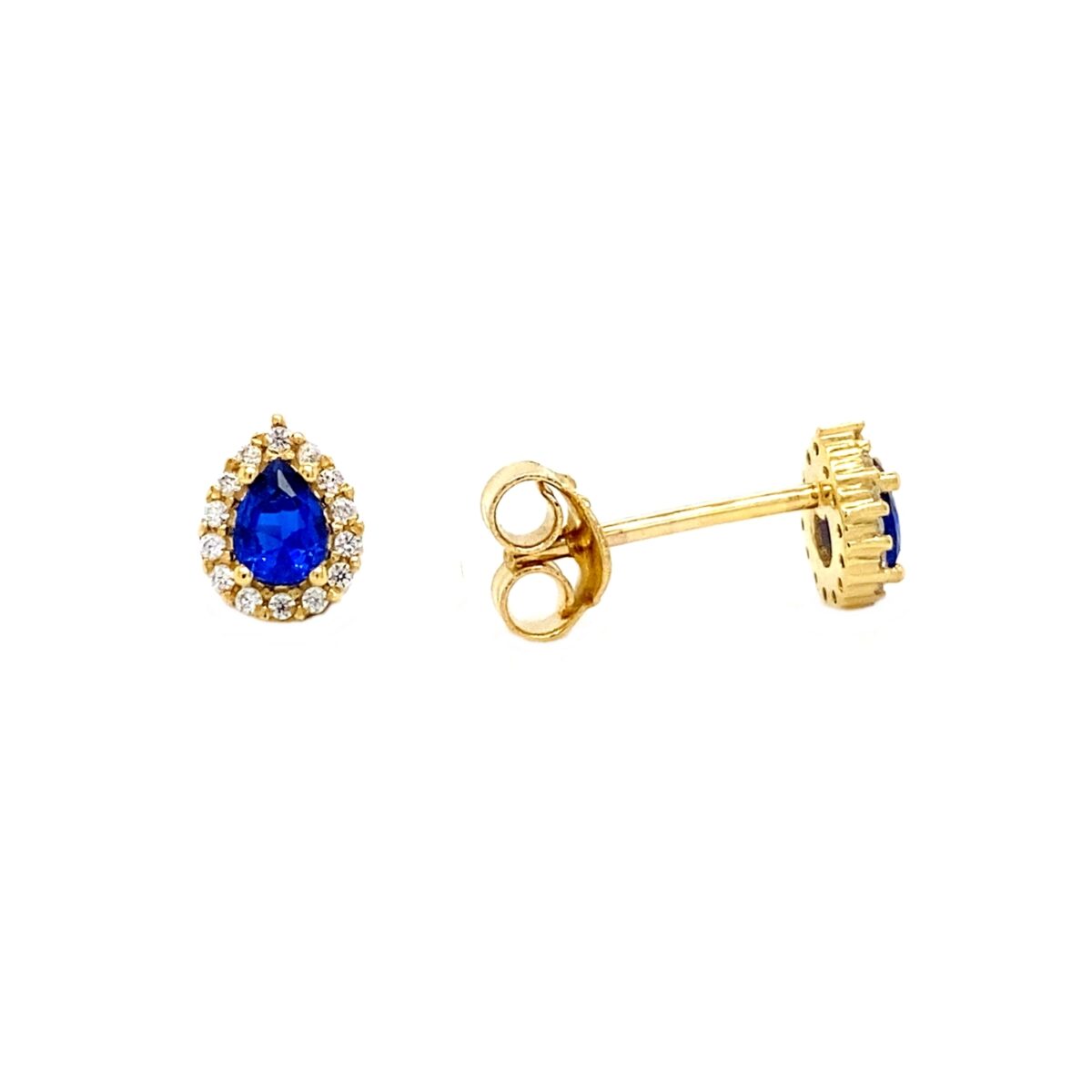 Jewellers - Σκουλαρίκια Ροζέτα Δάκρυ με Ζιργκόν