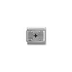 Nomination Composable Classic Unisex Link Lines around black CZ