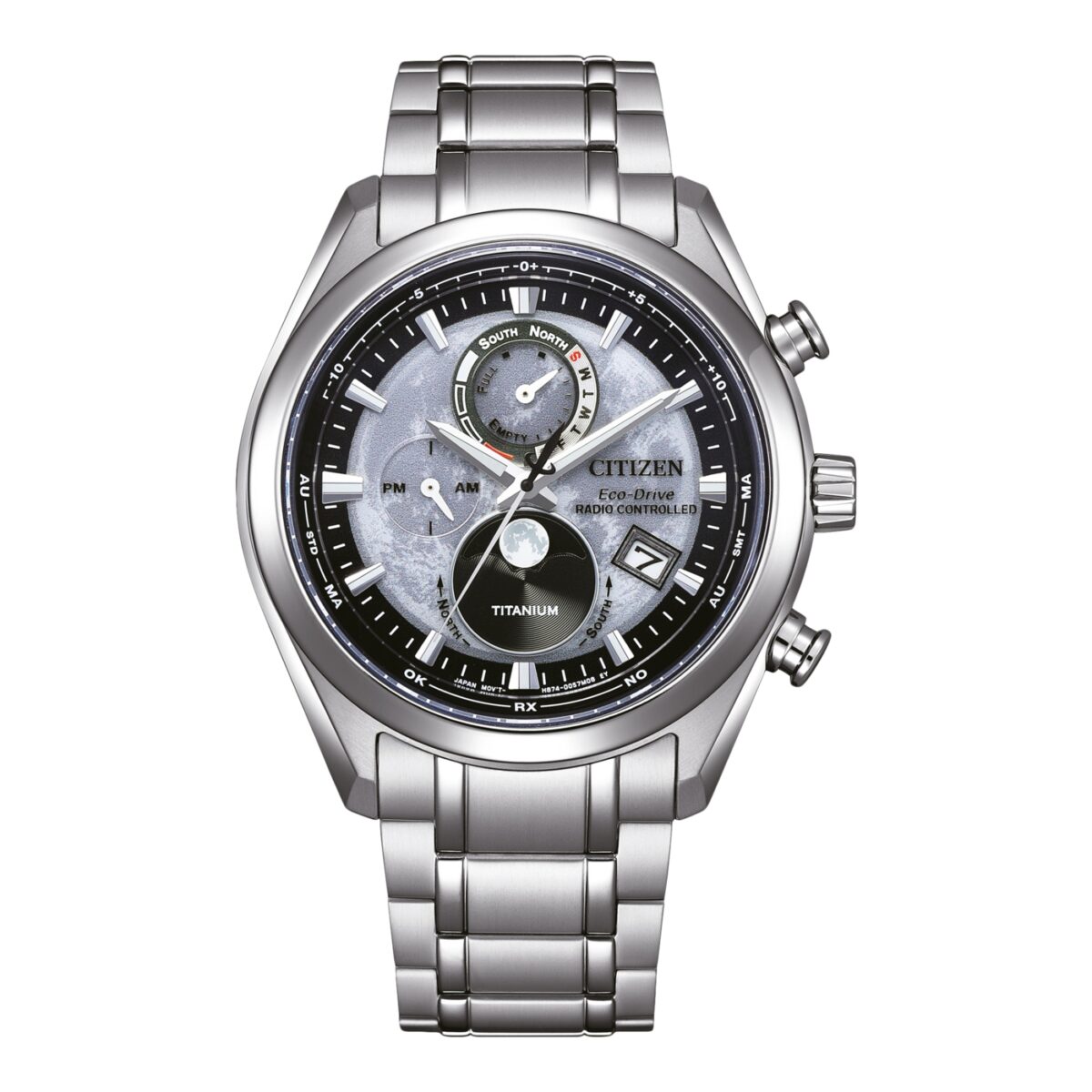 Jewellers - CITIZEN Eco-Drive Radio Controlled Tsukiyomi Moonphase Super Titanium Ανδρικό BY1010-81H