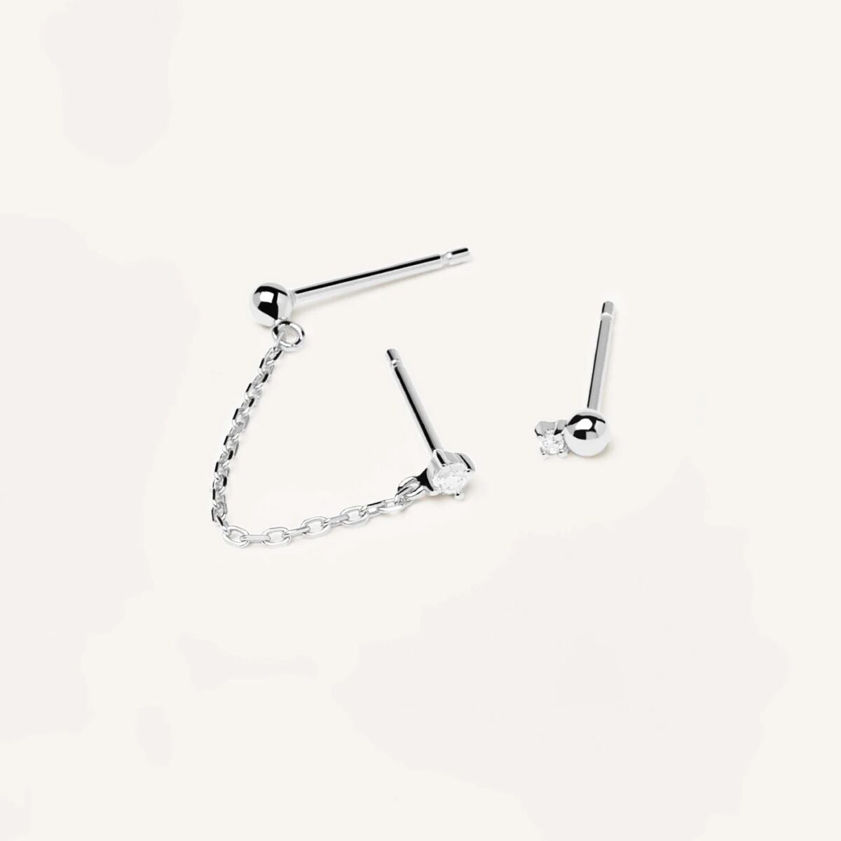 Jewellers - PDPAOLA Γυναικείο Σκουλαρίκι Τριπλό New Essentials Musketeer Silver AR02-384-U