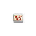 Nomination Composable Classic Unisex Link Red Hearts plaque