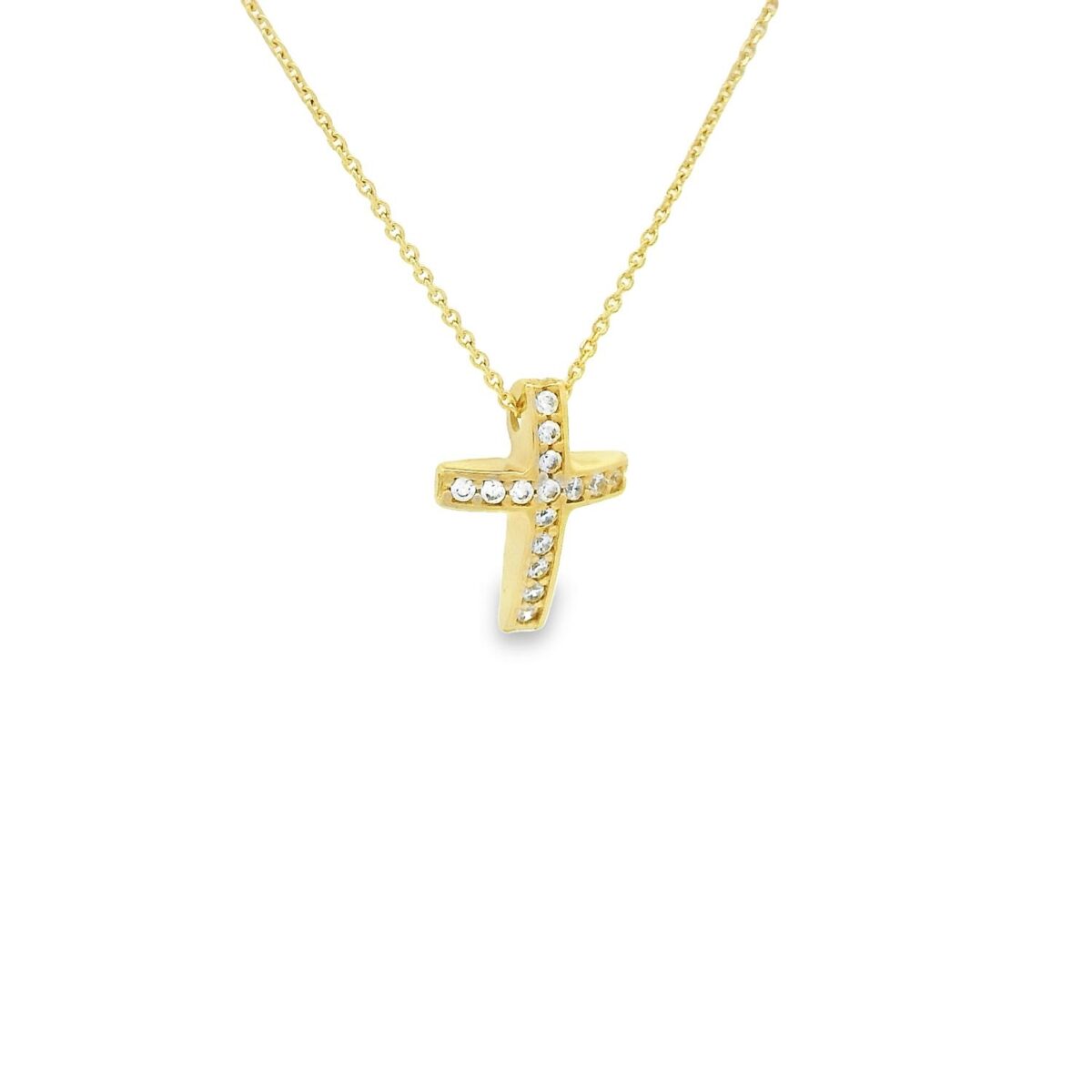 Jewellers - Κολιέ σταυρός με ζιργκόν