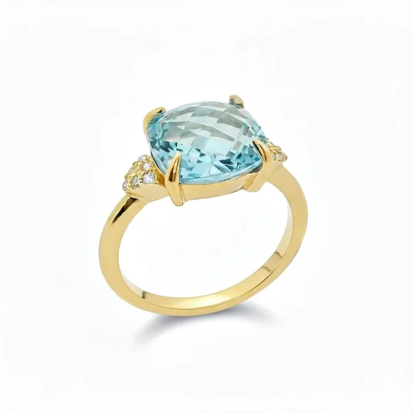 Δακτυλίδι με Τοπάζι και ζιργκόν