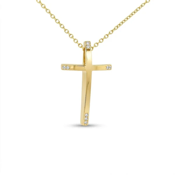 Σταυρός γυναικείος με μπριγιάν