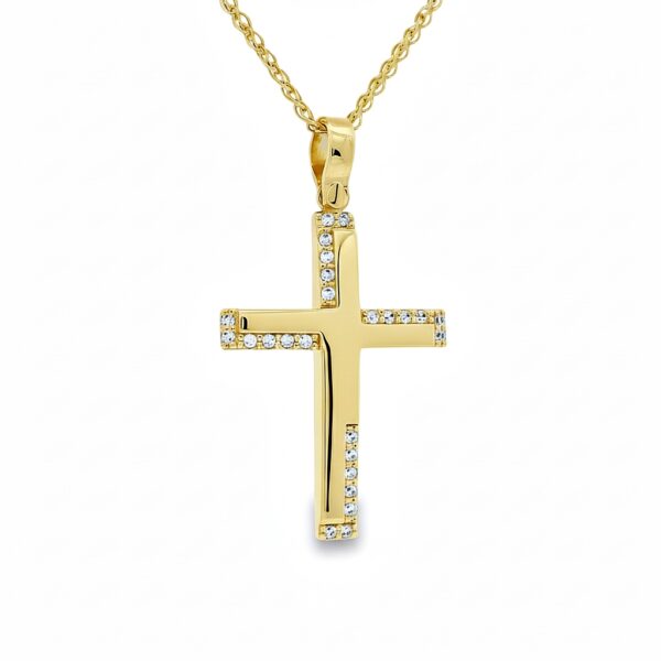 Σταυρός γυναικείος με ζιργκόν